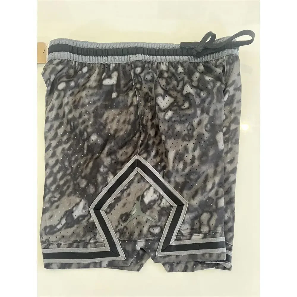 Nike Jordan Shorts Mens Small Black AOP Diamond Pattern Dri Fit FN5862-010